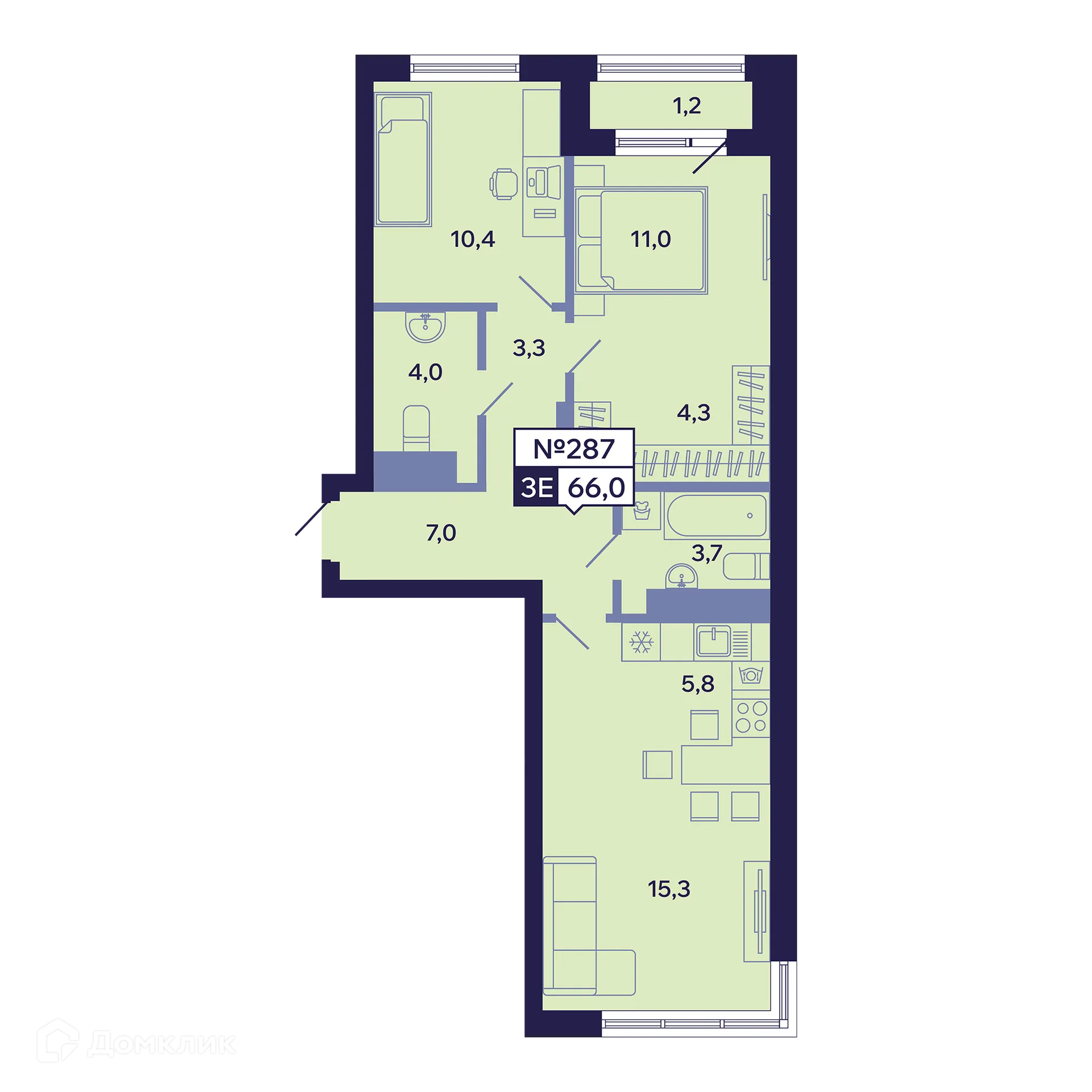 Фото квартиры в ЖК Ленские высоты