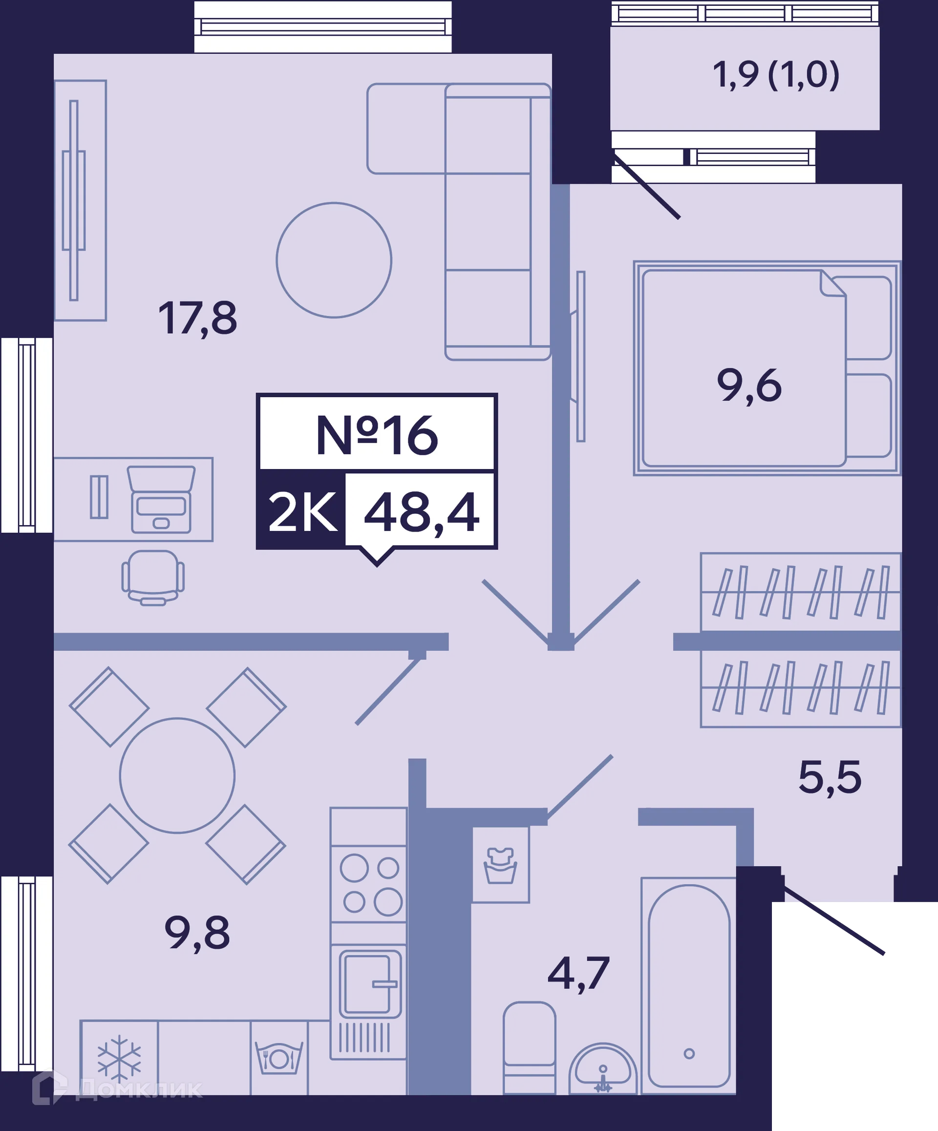 Фото квартиры в ЖК Ленские высоты