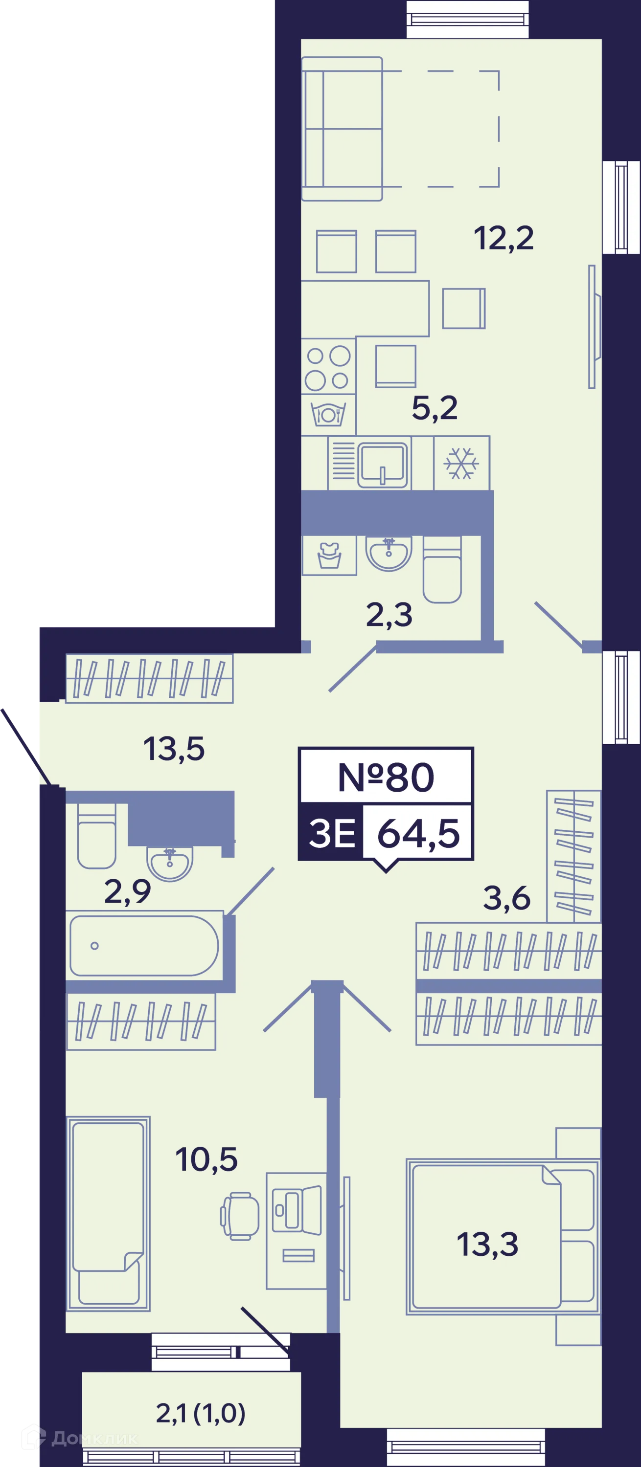Фото квартиры в ЖК Ленские высоты