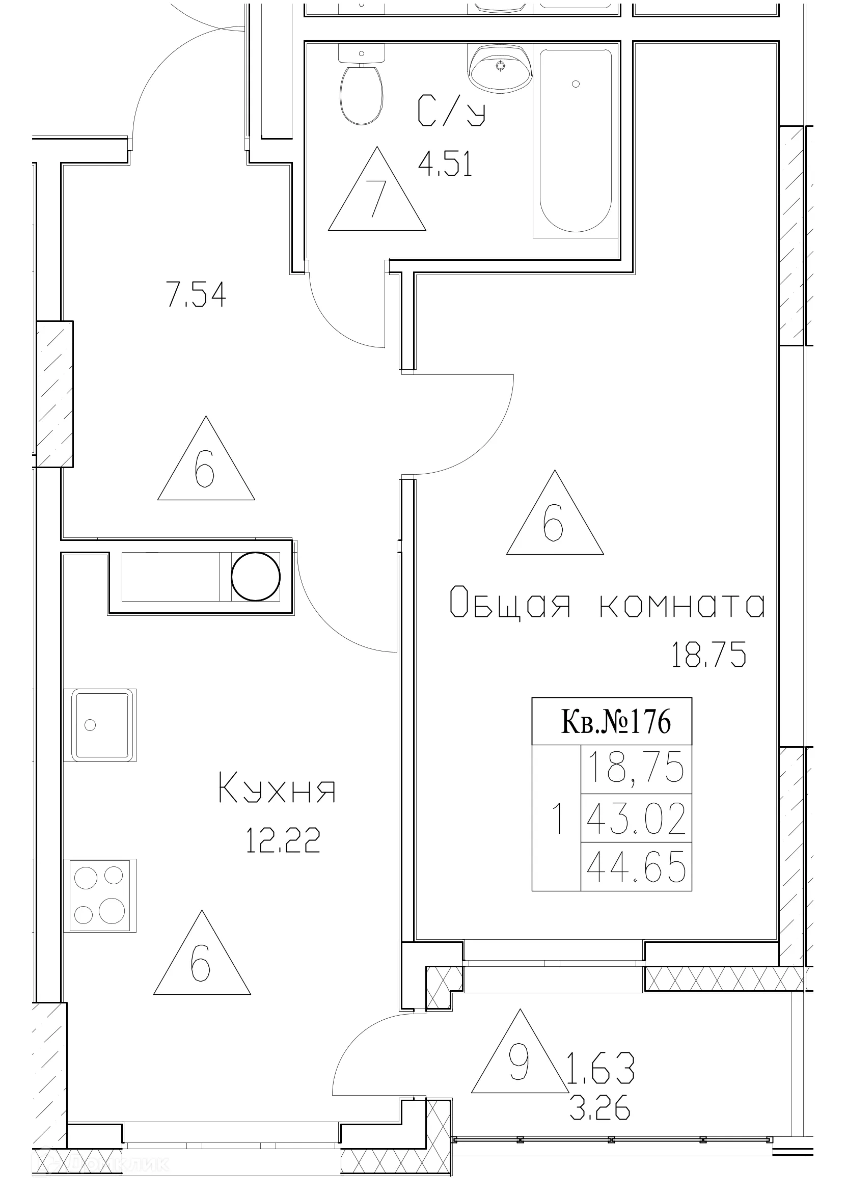 Фото квартиры в ЖК Сайдыы