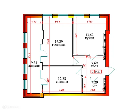 Фото квартиры в ЖК Дом по ул Калинина
