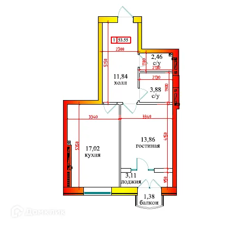Фото квартиры в ЖК Дом по ул Калинина