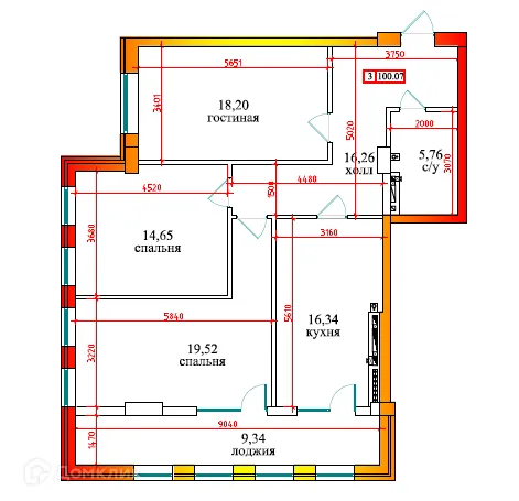 Фото квартиры в ЖК Дом по ул Калинина