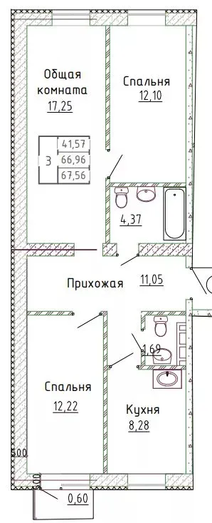 Фото квартиры в ЖК Столичный