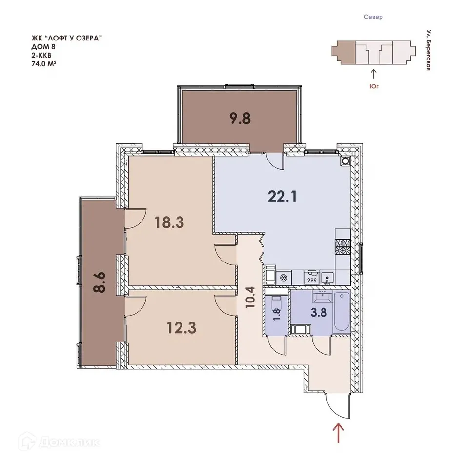 Фото квартиры в ЖК Loft у Озера