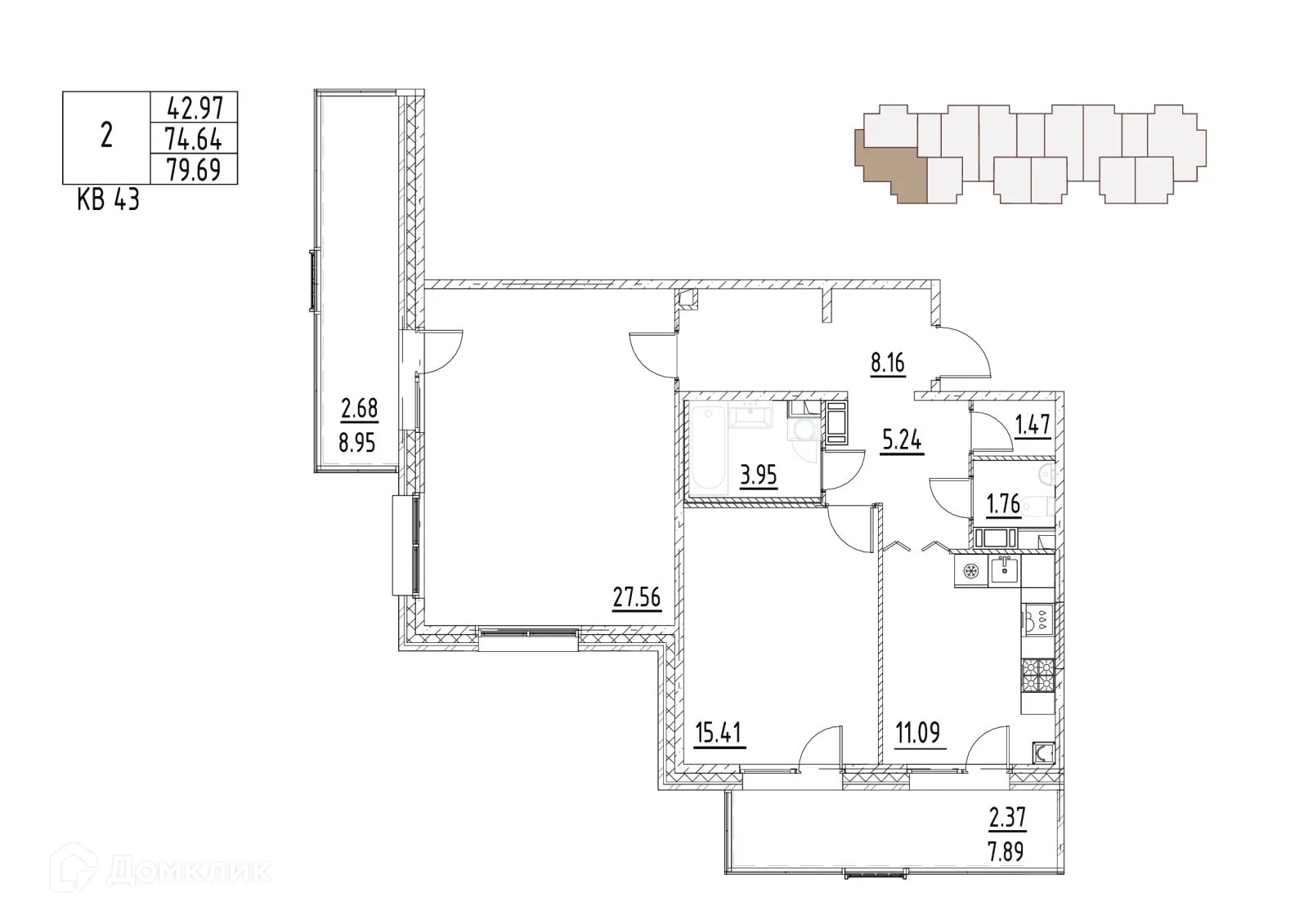 Фото квартиры в ЖК Loft у Озера