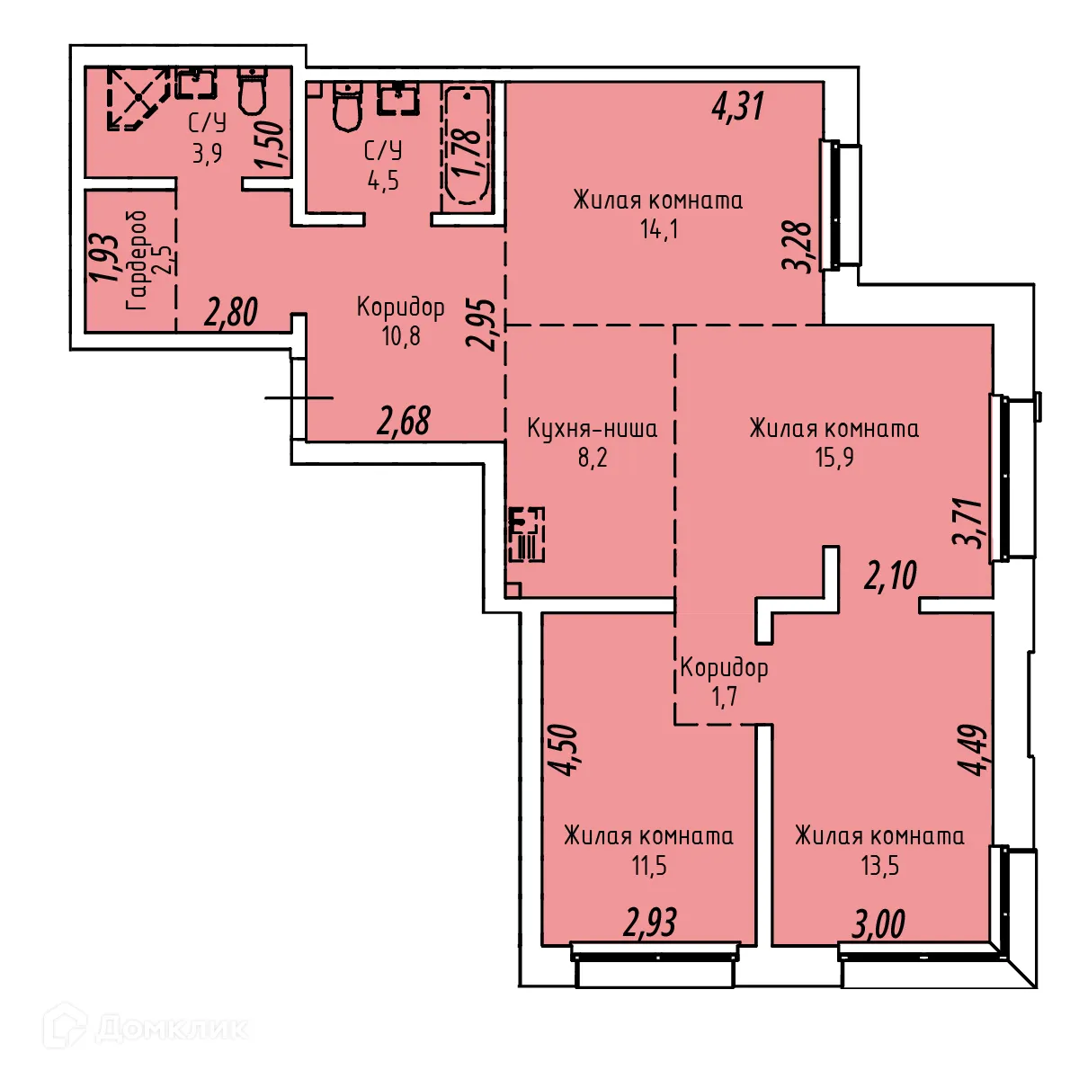 Фото квартиры в ЖК СТРИЖИ СИТИ