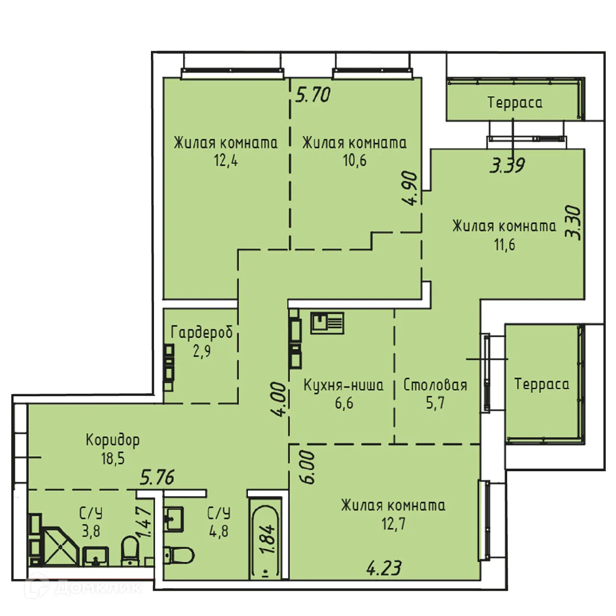 Фото квартиры в ЖК СТРИЖИ СИТИ