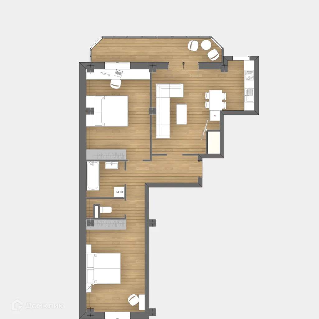 Фото квартиры в ЖК КЛОВСКИЙ