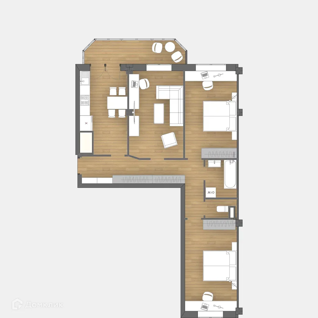 Фото квартиры в ЖК КЛОВСКИЙ