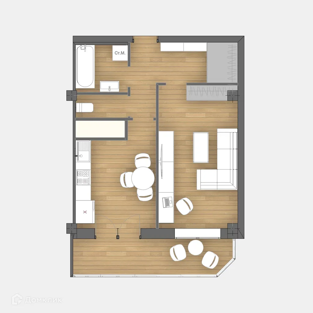 Фото квартиры в ЖК КЛОВСКИЙ