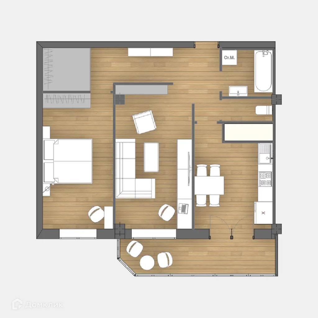 Фото квартиры в ЖК КЛОВСКИЙ