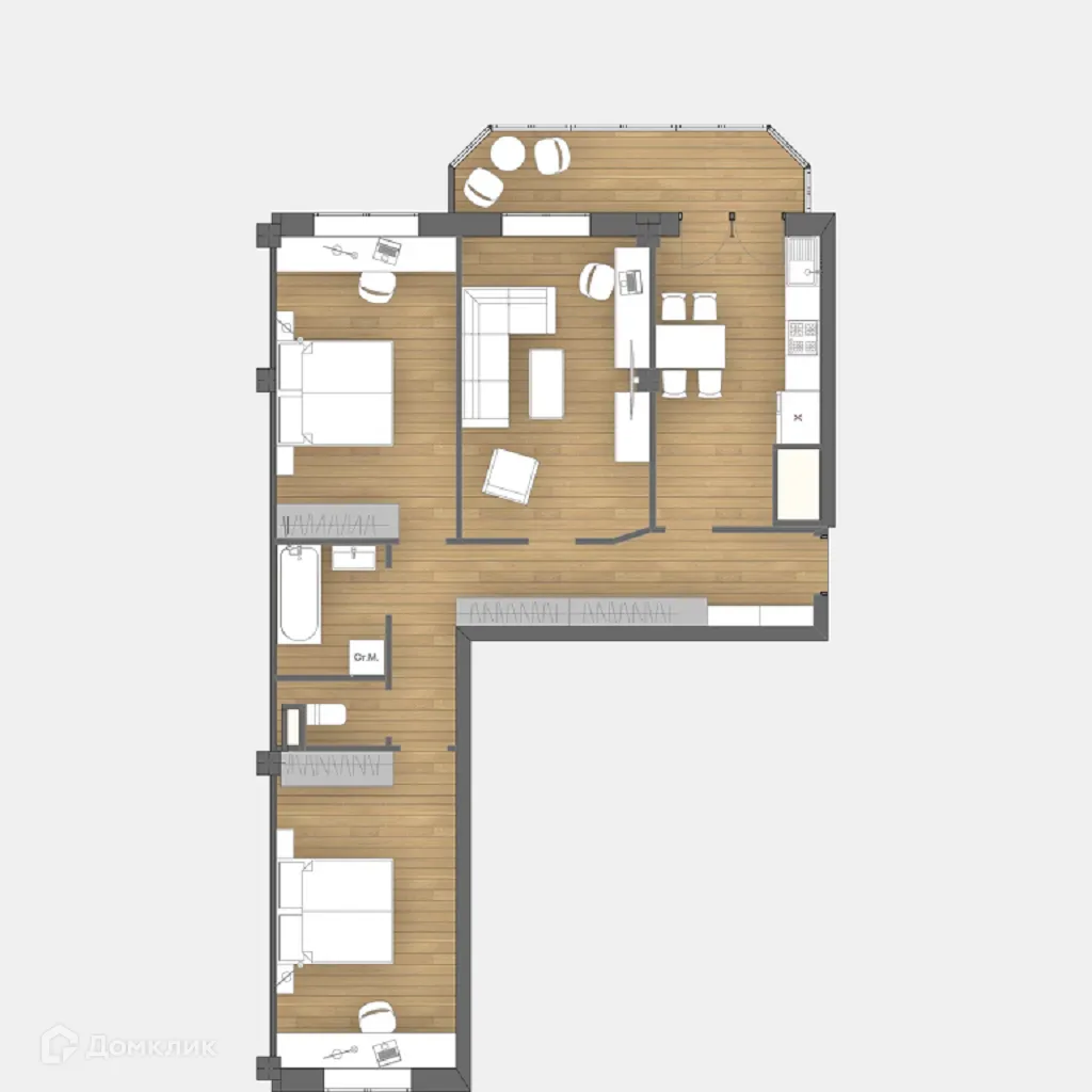 Фото квартиры в ЖК КЛОВСКИЙ