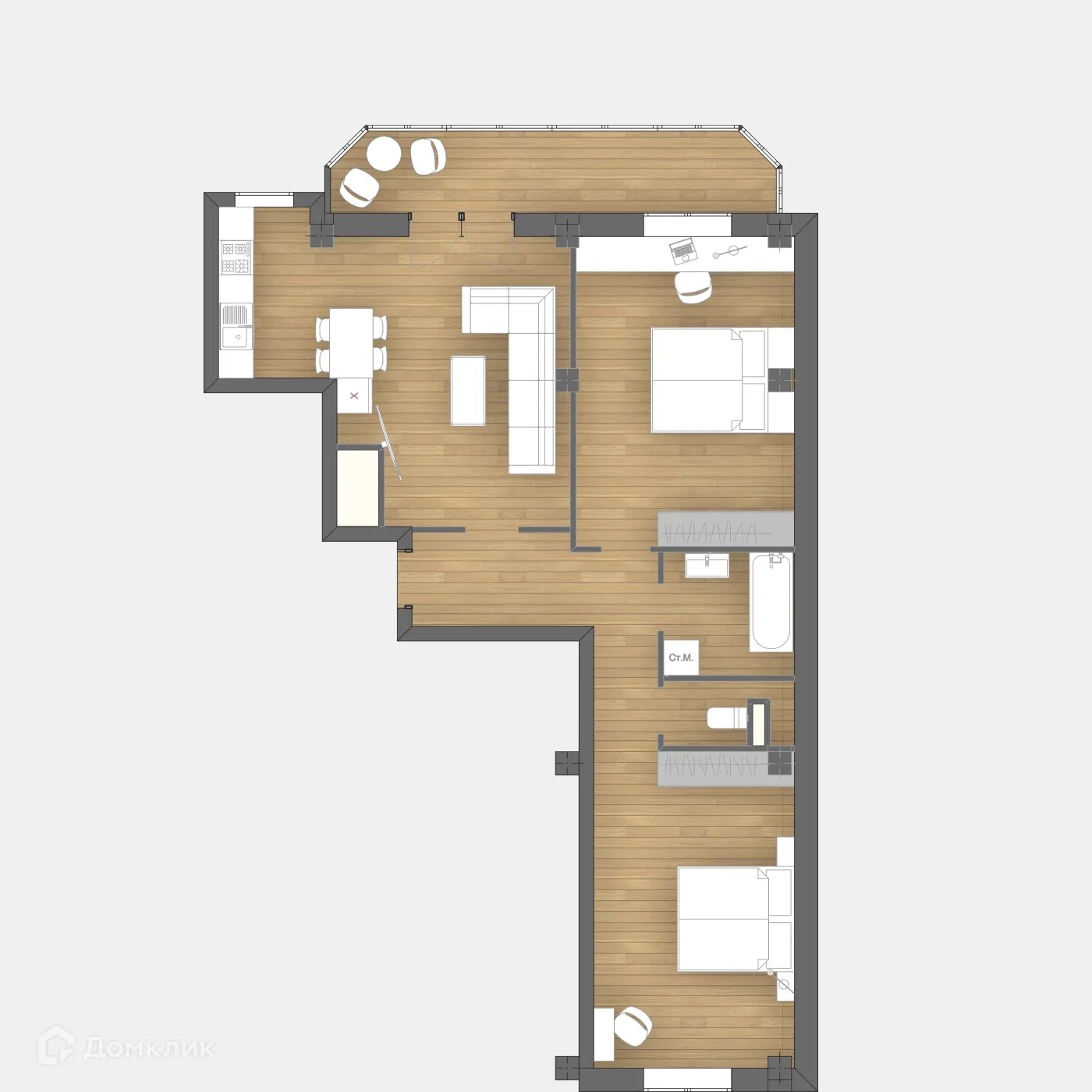 Фото квартиры в ЖК КЛОВСКИЙ