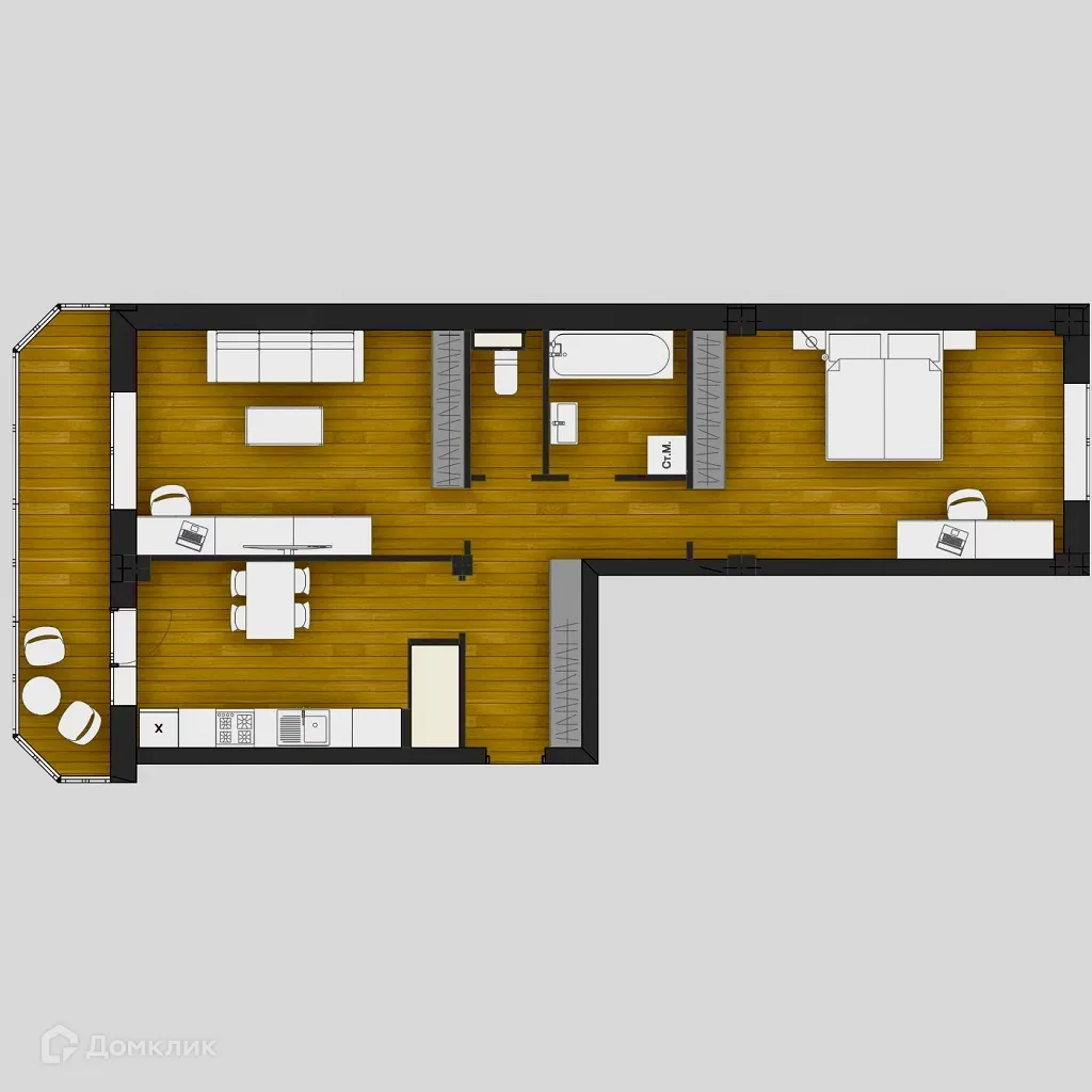 Фото квартиры в ЖК КЛОВСКИЙ
