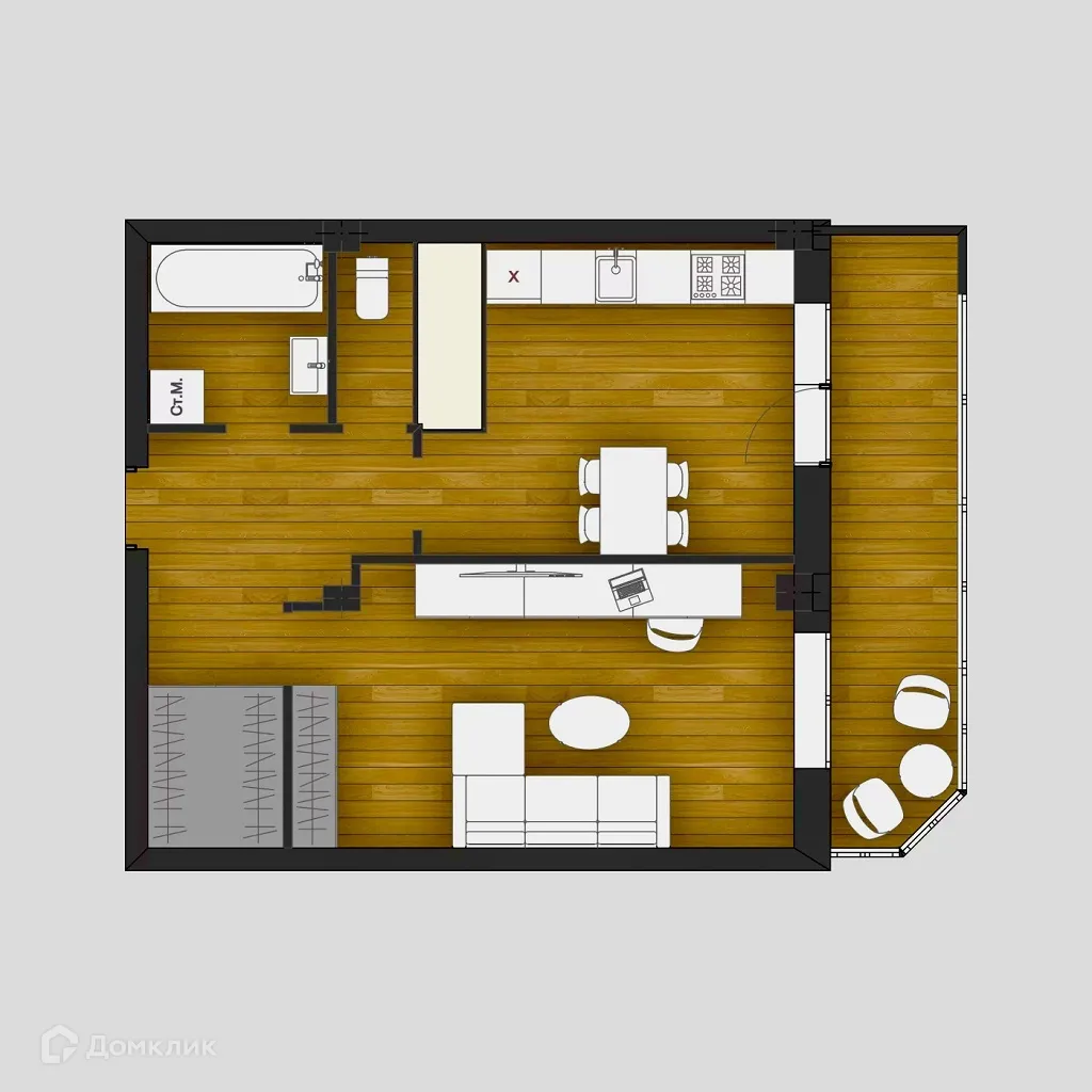 Фото квартиры в ЖК КЛОВСКИЙ