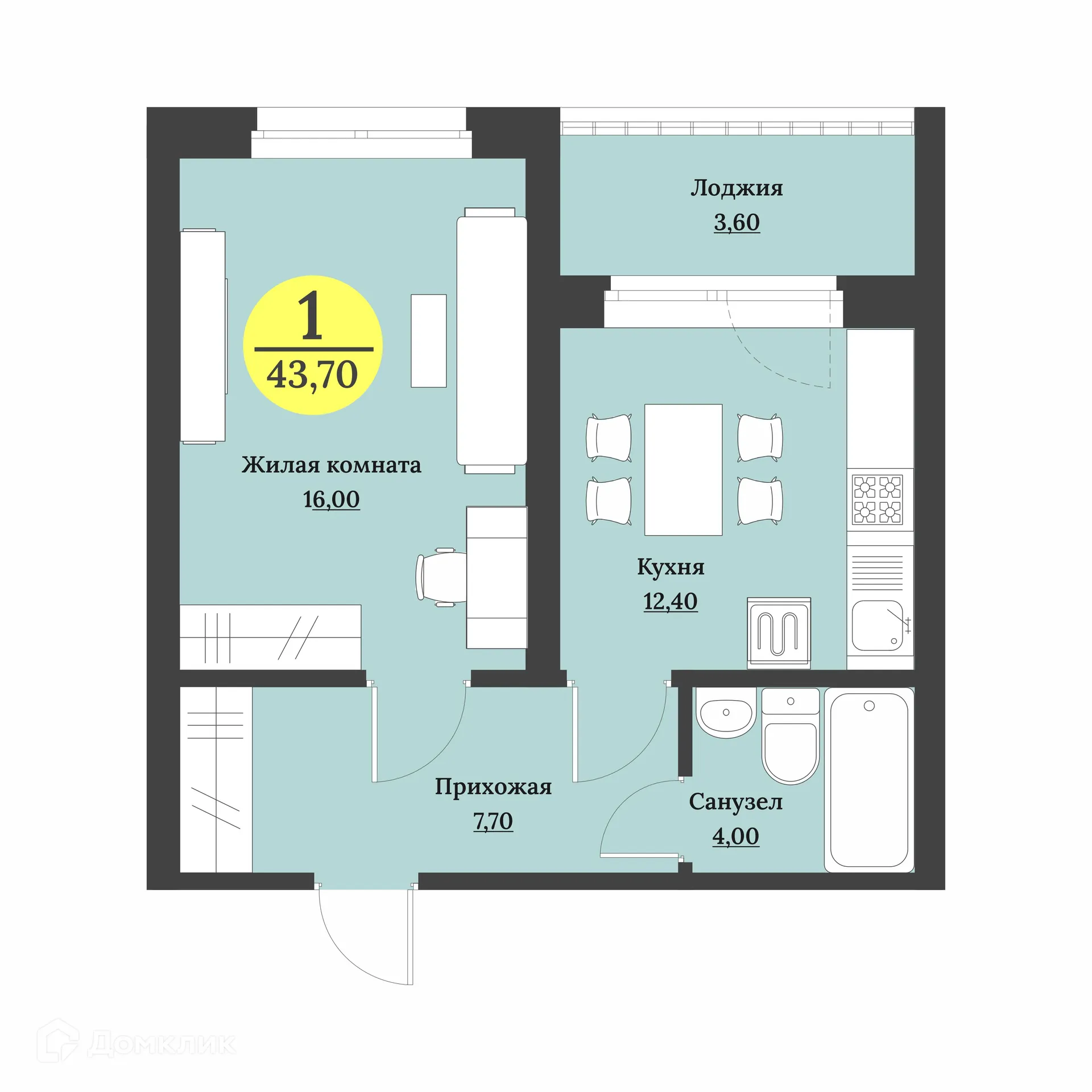 Фото квартиры в ЖК Клубный дом "Лесной"