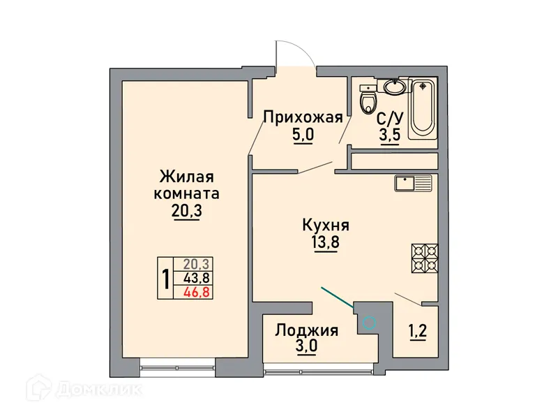 Фото квартиры в ЖК Октябрьский