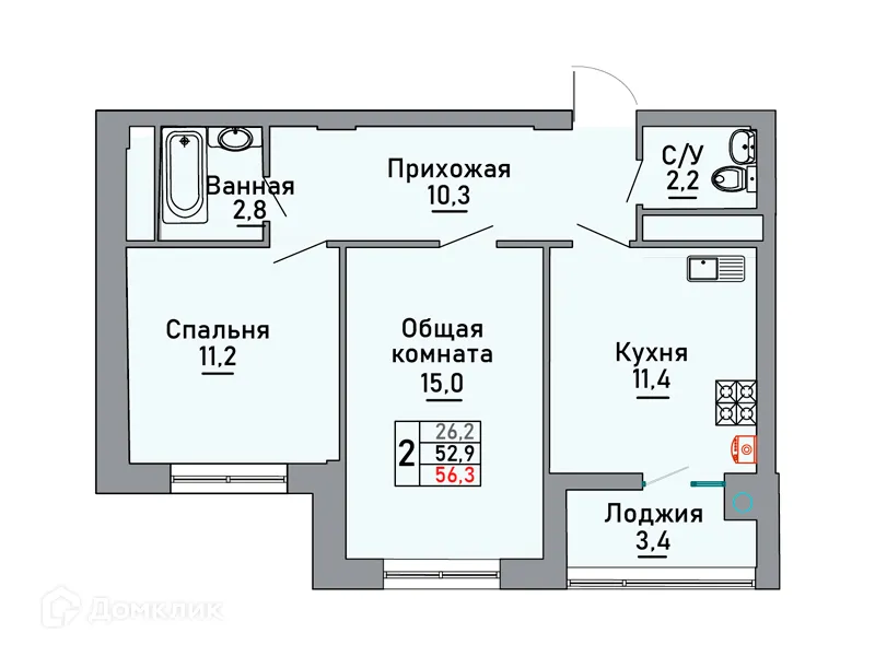 Фото квартиры в ЖК Октябрьский