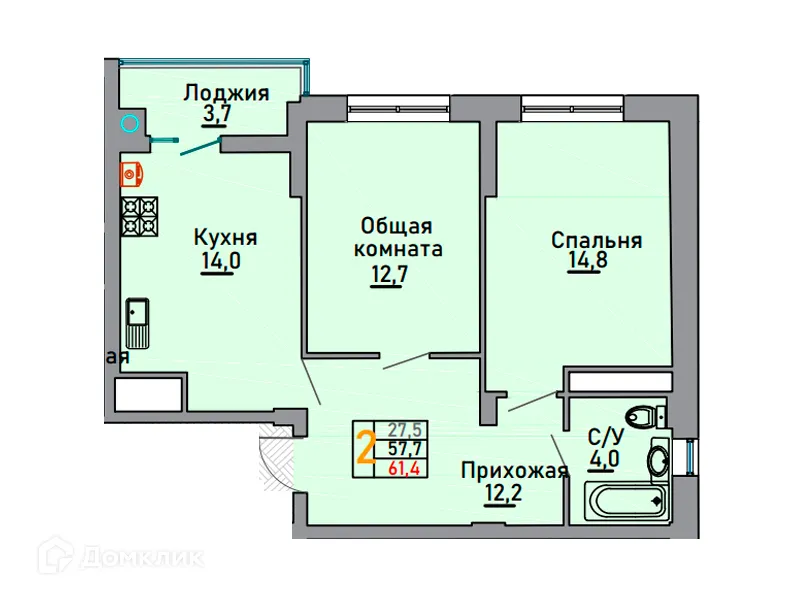 Фото квартиры в ЖК Октябрьский