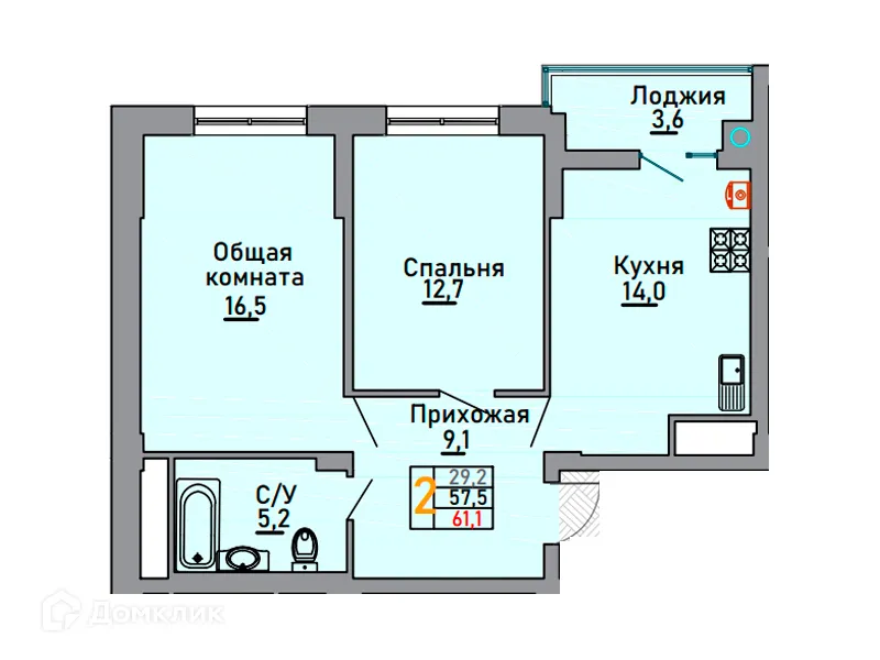 Фото квартиры в ЖК Октябрьский