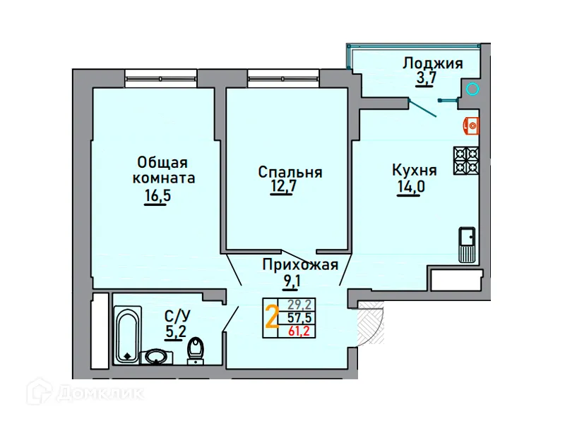 Фото квартиры в ЖК Октябрьский