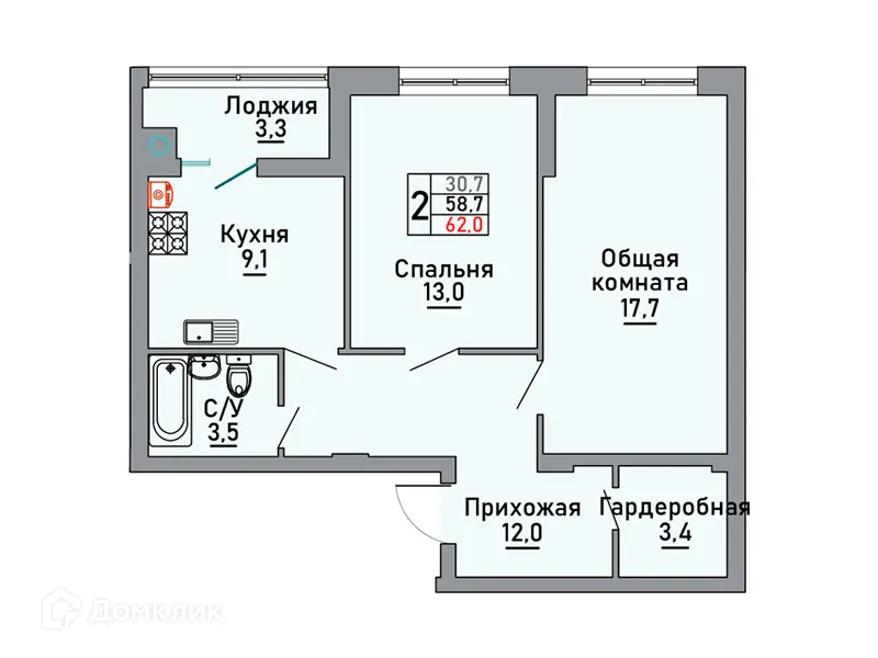 Фото квартиры в ЖК Октябрьский