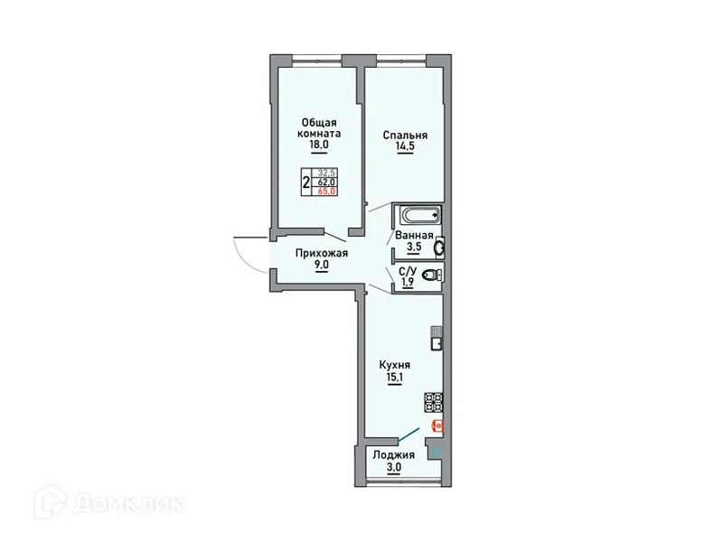 Фото квартиры в ЖК Октябрьский