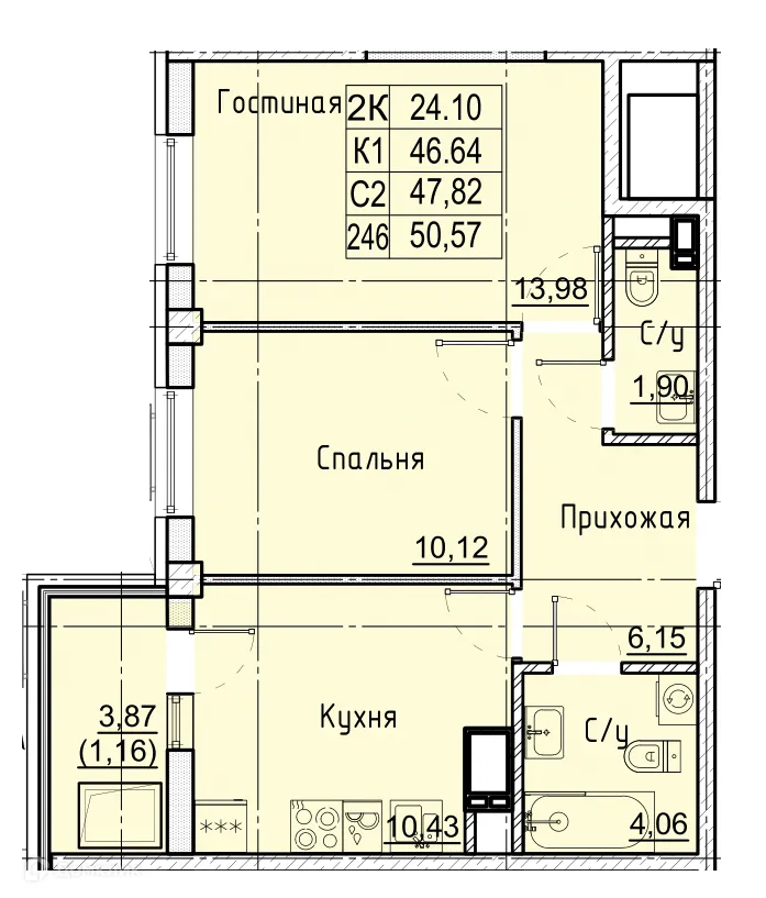 Фото квартиры в ЖК ФРУКТОВЫЙ САД