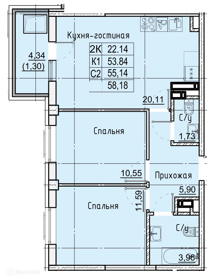 Фото квартиры в ЖК ФРУКТОВЫЙ САД