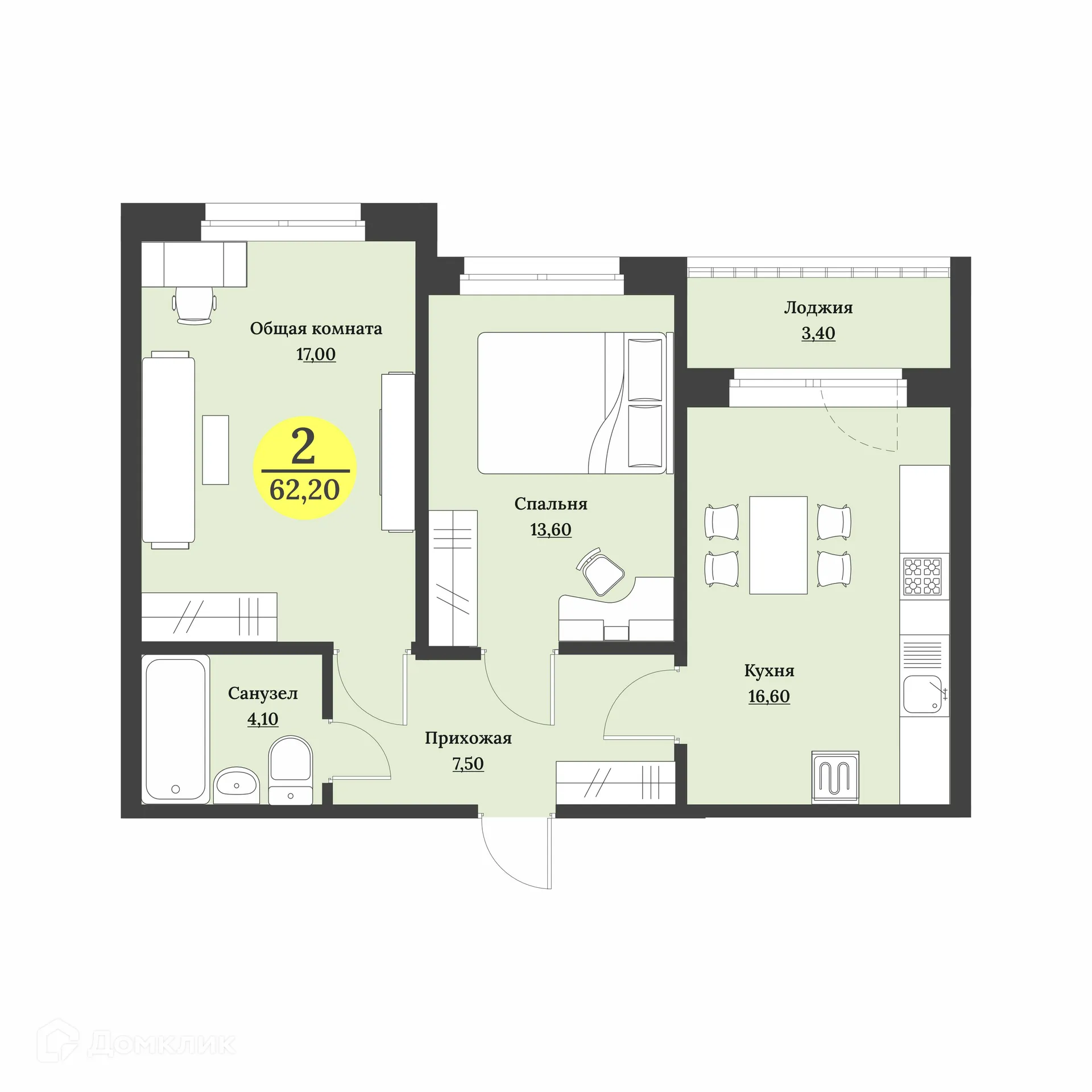 Фото квартиры в ЖК Клубный дом "Лесной"