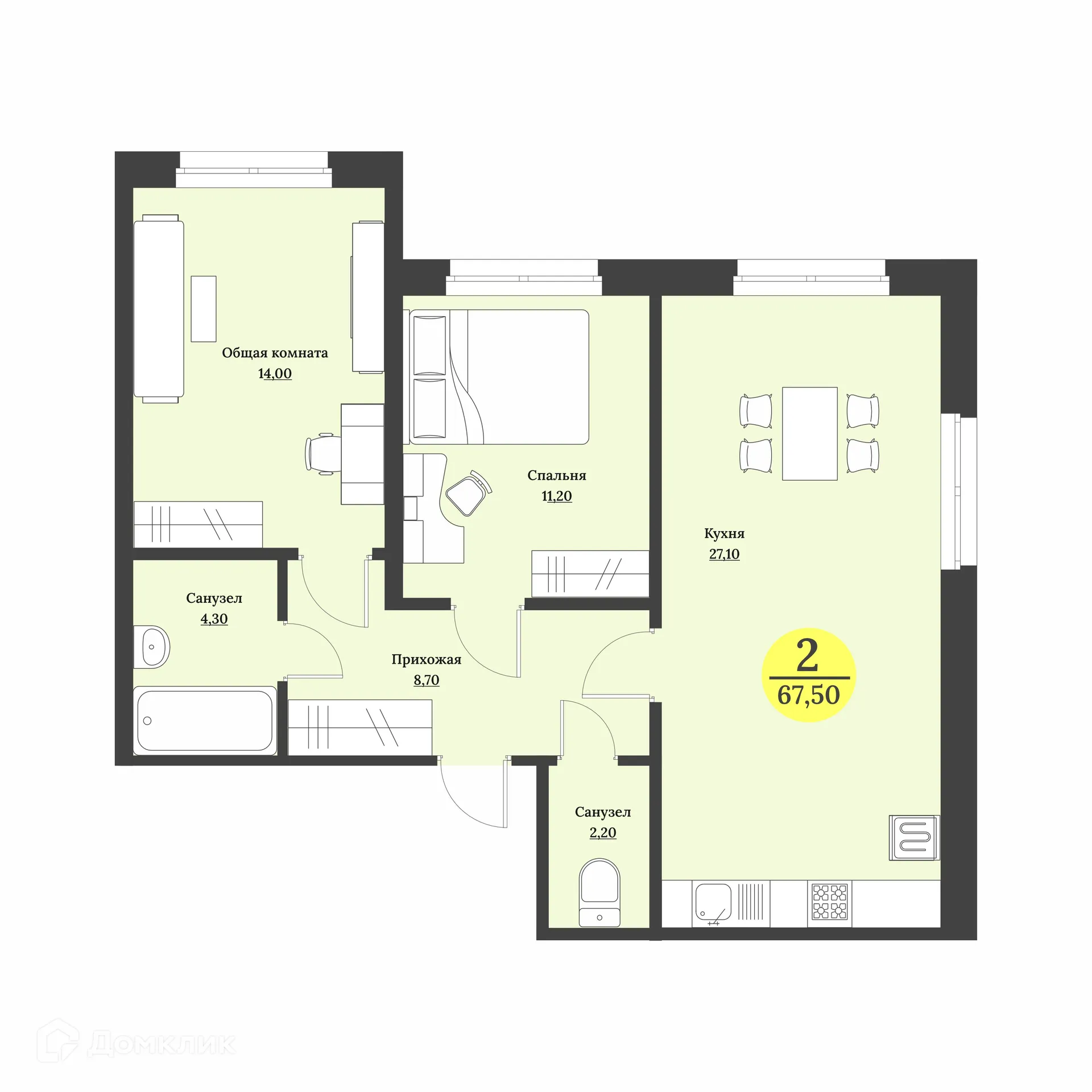 Фото квартиры в ЖК Клубный дом "Лесной"