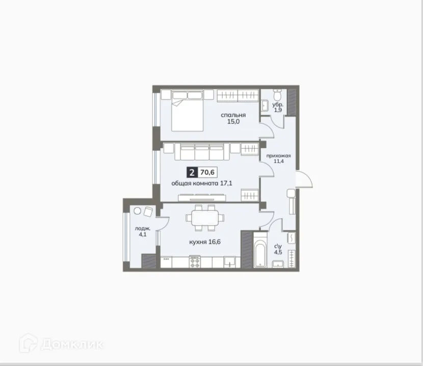 Фото квартиры в ЖК Клубный дом "Серов"