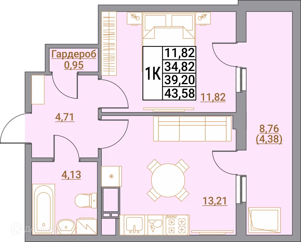Фото квартиры в ЖК ФРУКТОВЫЙ САД