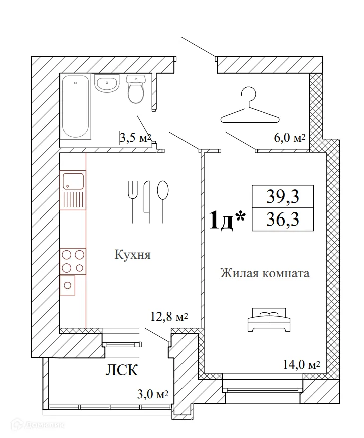 Фото квартиры в ЖК Дом по ул. Имени Павла Строганова
