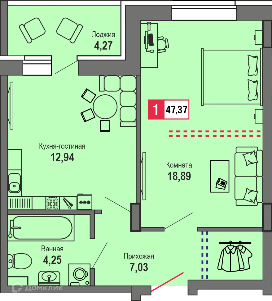 Фото квартиры в ЖК ДОМ «ДИАДЕМА»