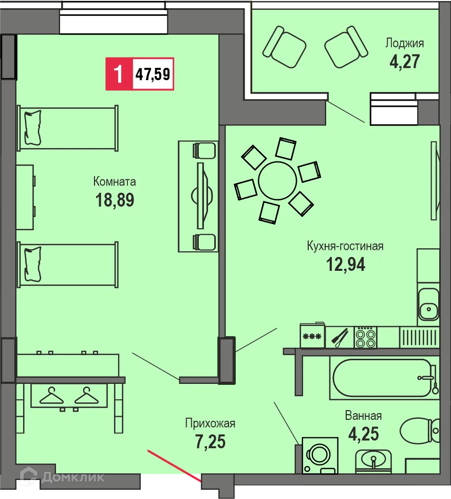 Фото квартиры в ЖК ДОМ «ДИАДЕМА»