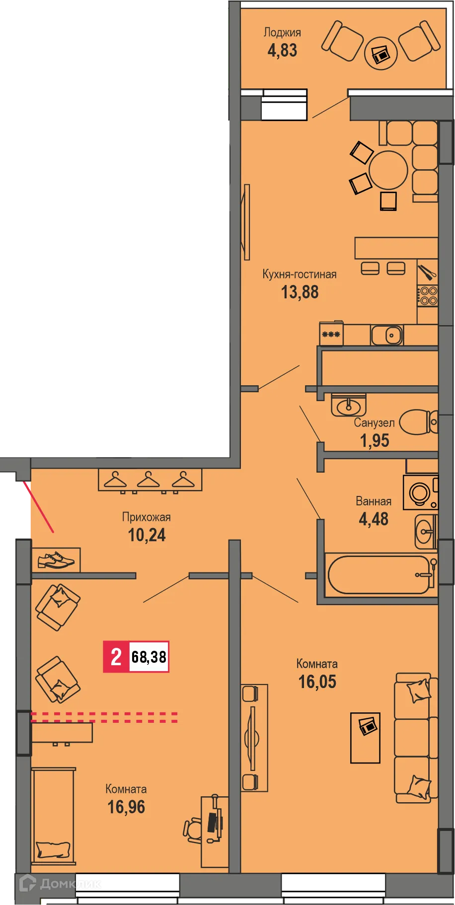 Фото квартиры в ЖК ДОМ «ДИАДЕМА»