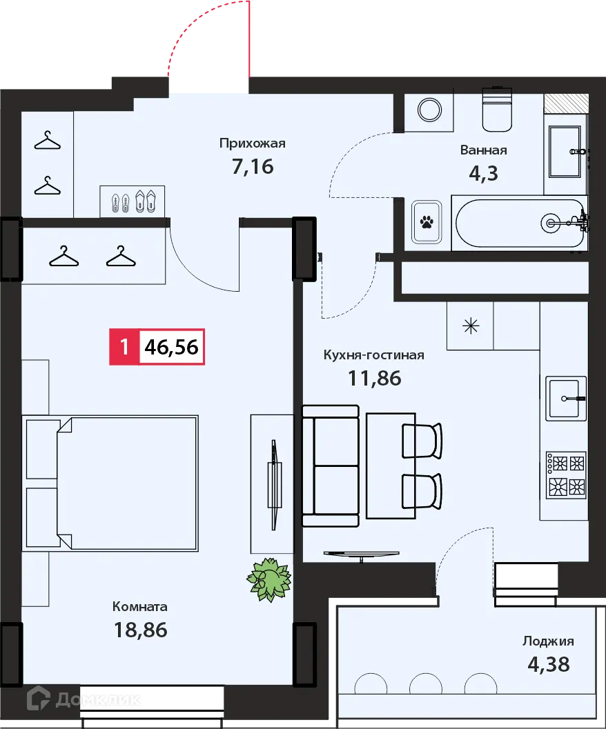 Фото квартиры в ЖК ДОМ «ДИАДЕМА»