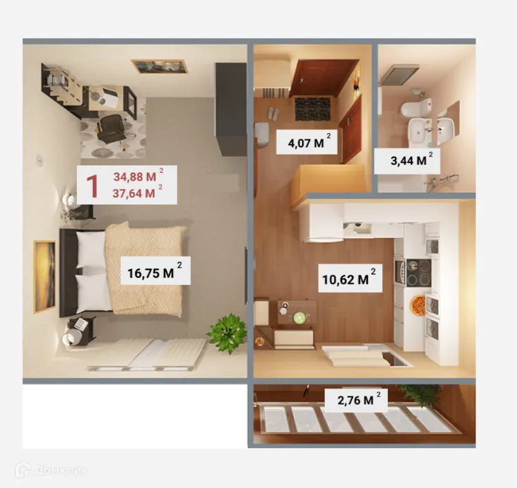 Фото квартиры в ЖК "Южная равнина"