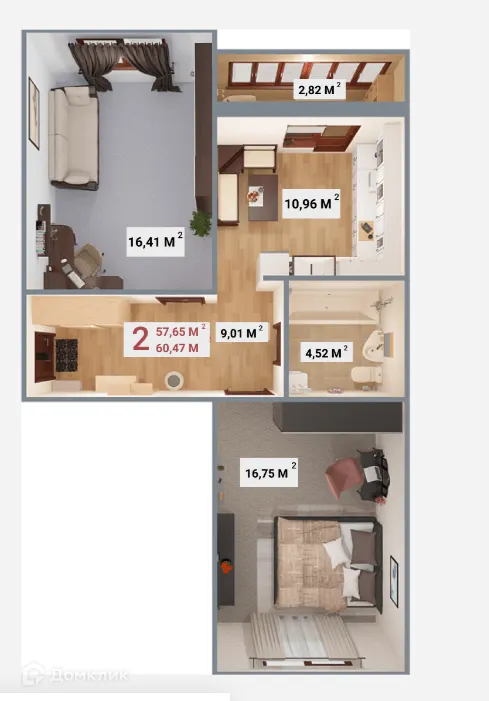 Фото квартиры в ЖК "Южная равнина"