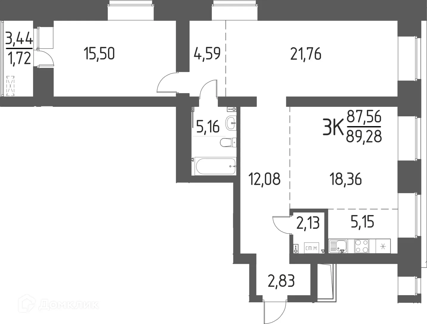 Фото квартиры в ЖК Этюд