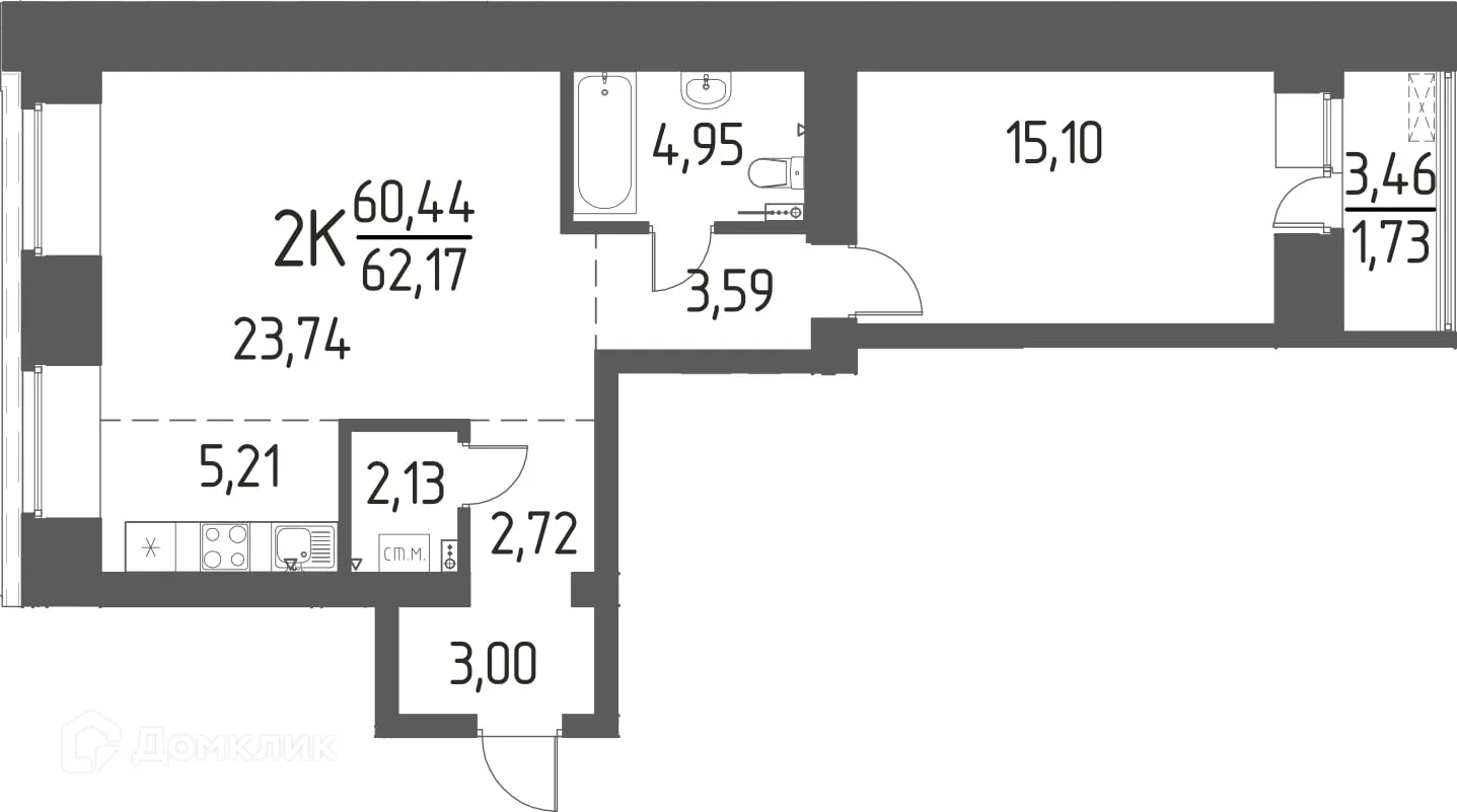 Фото квартиры в ЖК Этюд