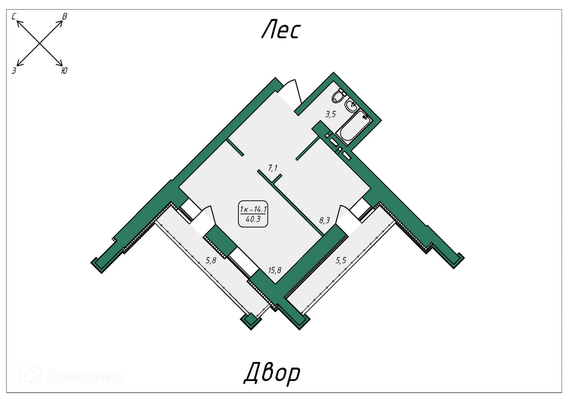 Фото квартиры в ЖК Нижний 51