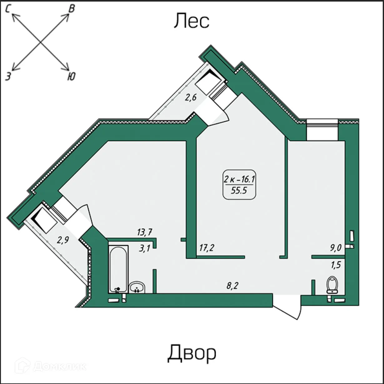 Фото квартиры в ЖК Нижний 51