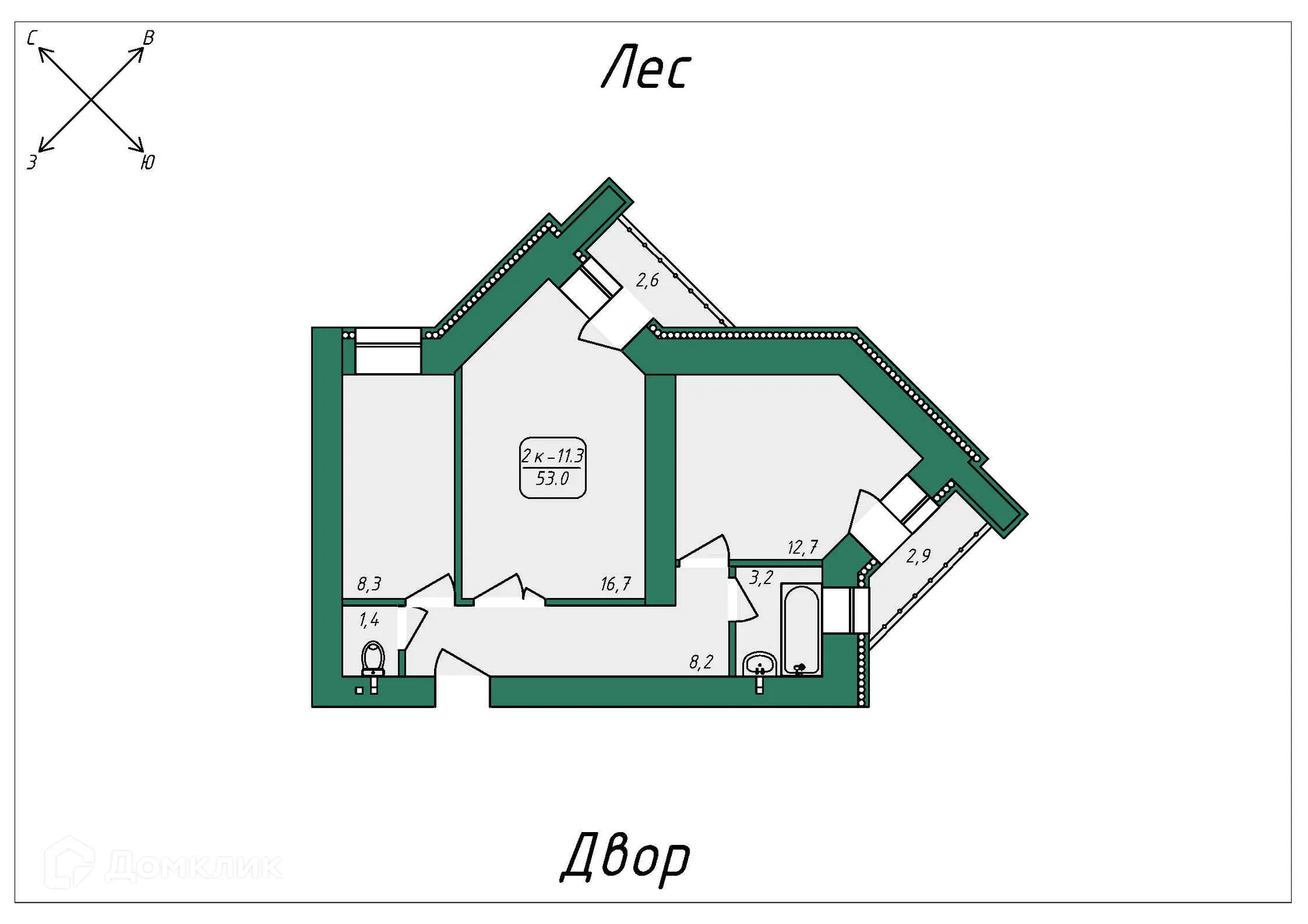 Фото квартиры в ЖК Нижний 51