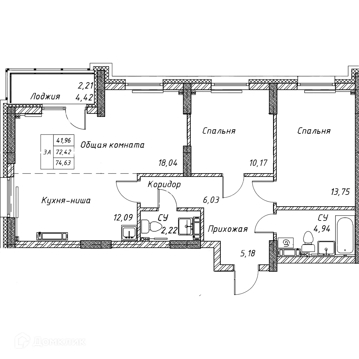 Фото квартиры в ЖК МАГИСТРАЛЬ