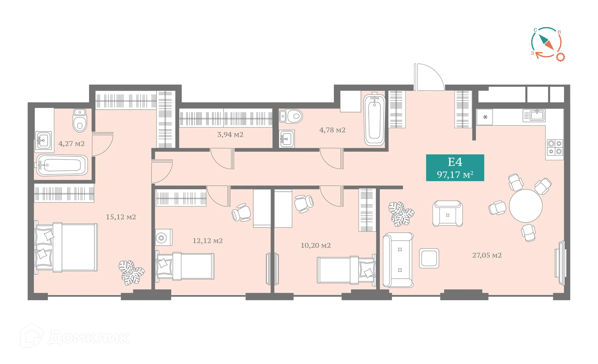 Фото квартиры в ЖК ДомОтель