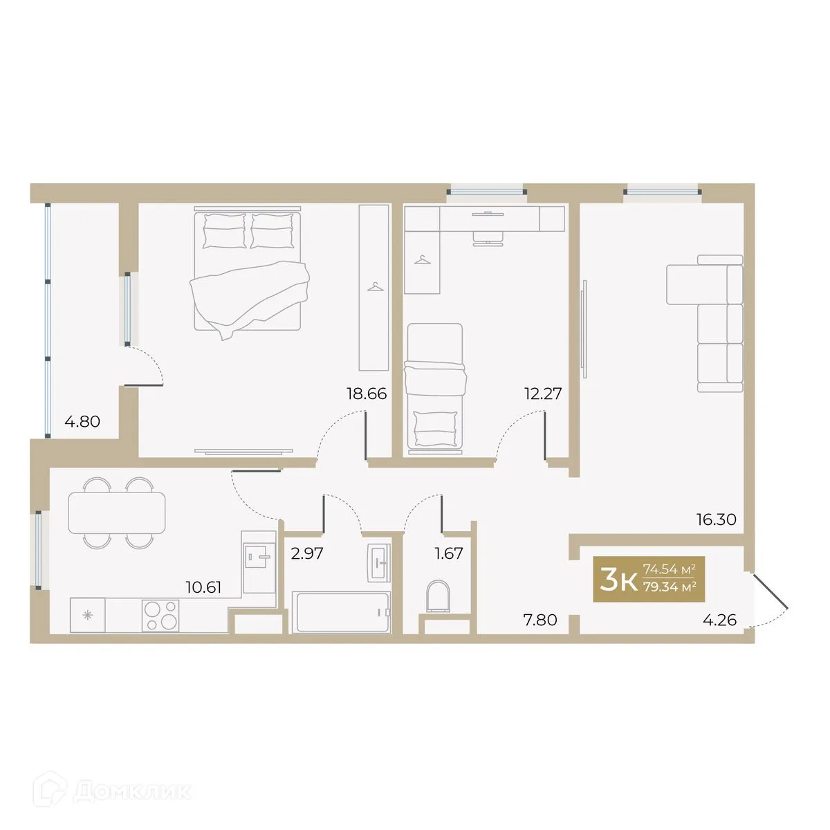 Фото квартиры в ЖК Спутник-2