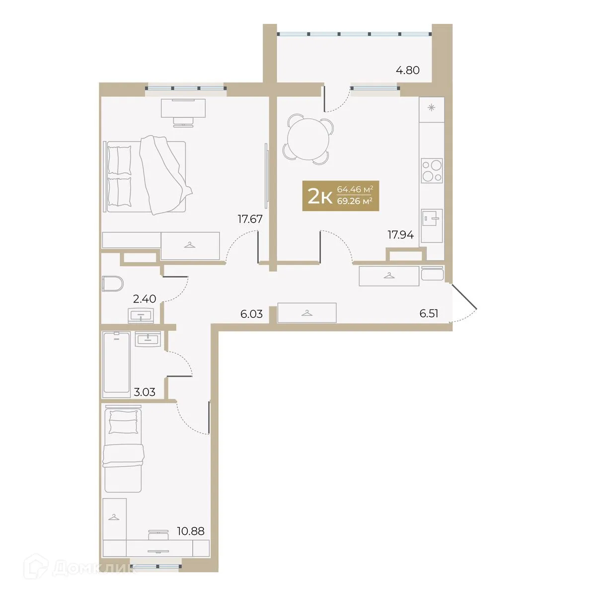 Фото квартиры в ЖК Спутник-2